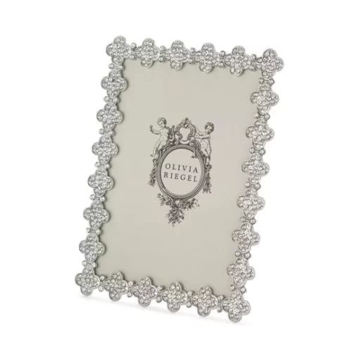 Best Sale 👏 Olivia Riegel Pavé Clover 5" X 7" Frame Silver ✨ -Many Online Shop unnamed file 181