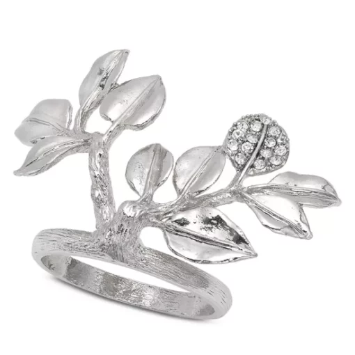 New 🔔 Olivia Riegel Silver Sprig Napkin Rings, Set Of 4 🎁 -Many Online Shop unnamed file 272