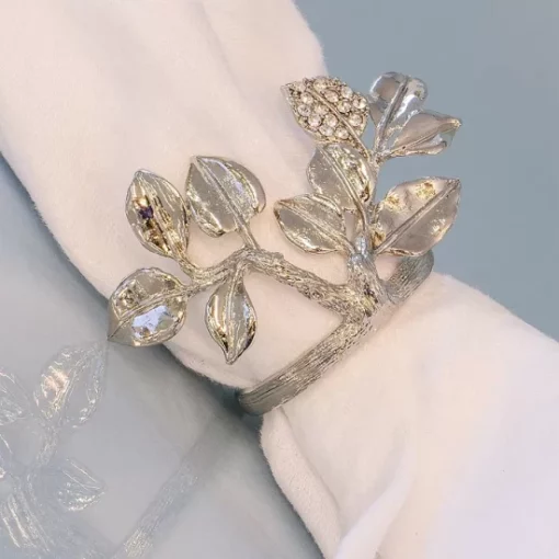 New 🔔 Olivia Riegel Silver Sprig Napkin Rings, Set Of 4 🎁 -Many Online Shop unnamed file 273