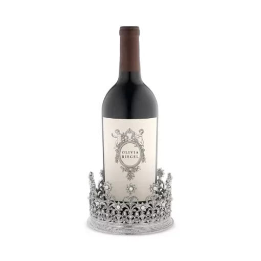 New 🤩 Olivia Riegel Olivia Riegal Silver Diana Crown Wine Coaster Candleholder Silver/white/ Creamy White 🧨 -Many Online Shop unnamed file 283