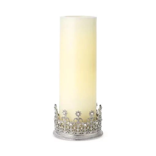 New 🤩 Olivia Riegel Olivia Riegal Silver Diana Crown Wine Coaster Candleholder Silver/white/ Creamy White 🧨 -Many Online Shop unnamed file 284