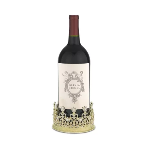 New 🤩 Olivia Riegel Olivia Riegal Silver Diana Crown Wine Coaster Candleholder Silver/white/ Creamy White 🧨 -Many Online Shop unnamed file 286